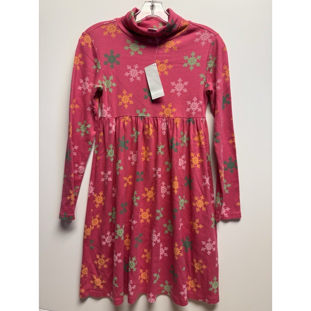 Gymboree Girls Size 12 Pink And‎ Colored Snowflake Turtleneck Dress